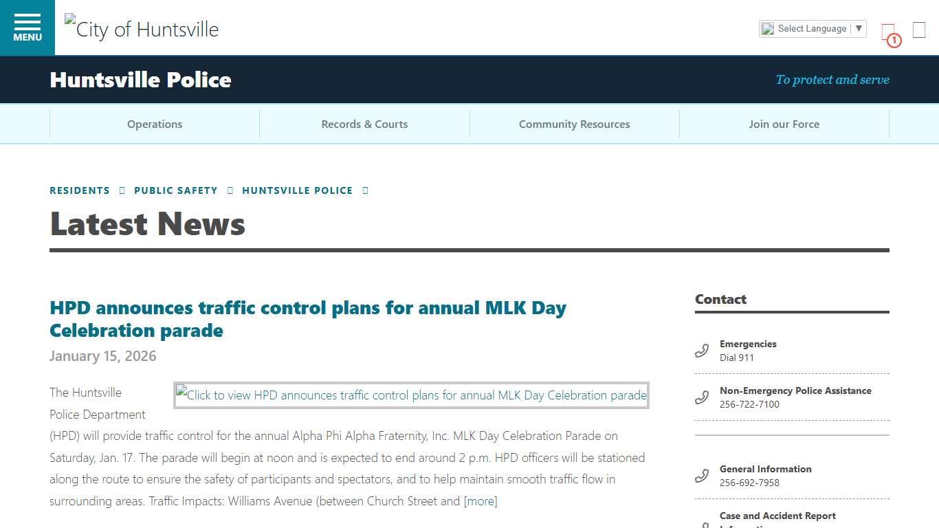 Huntsville Police - City of Huntsville